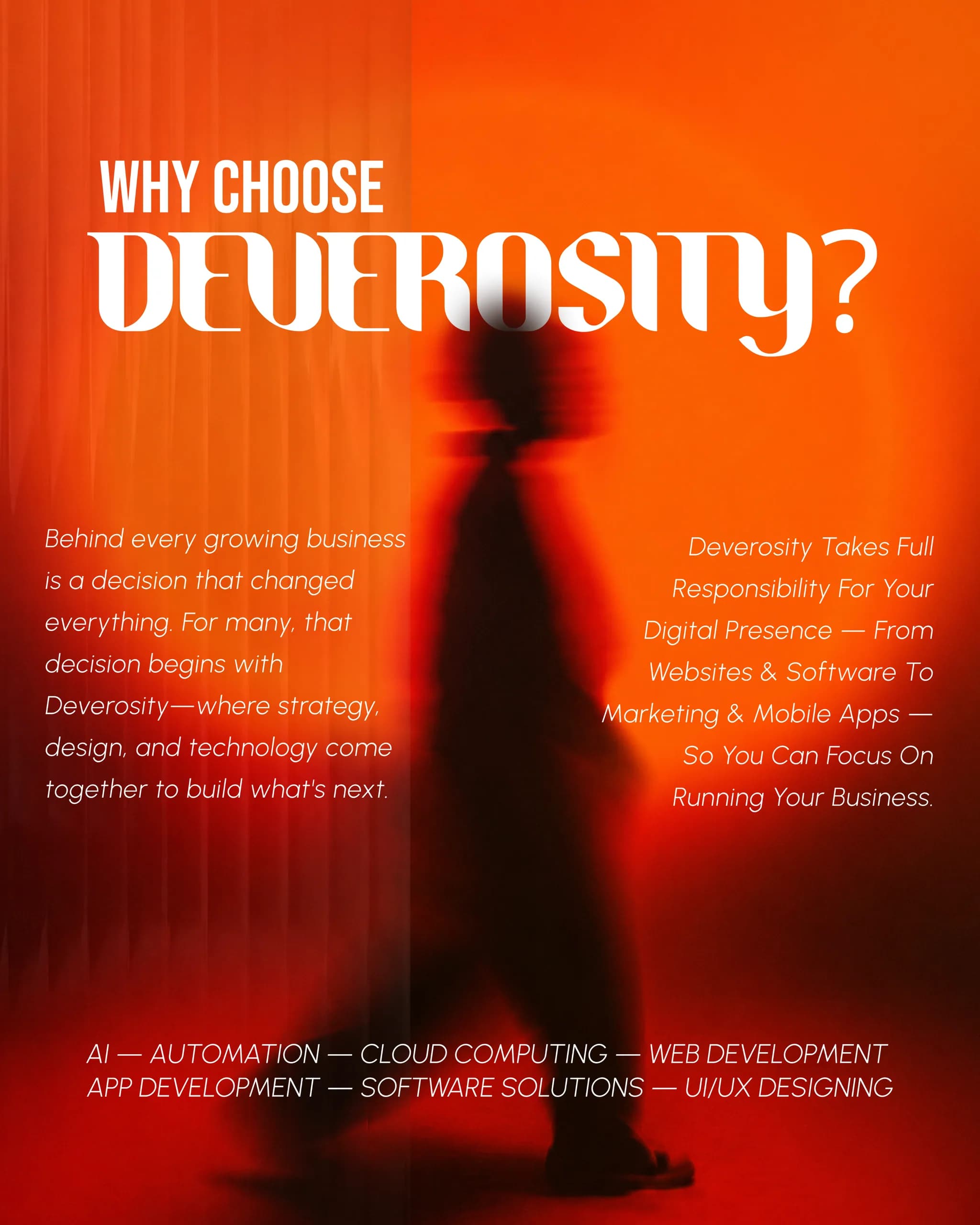 Why choose Deverosity? poster