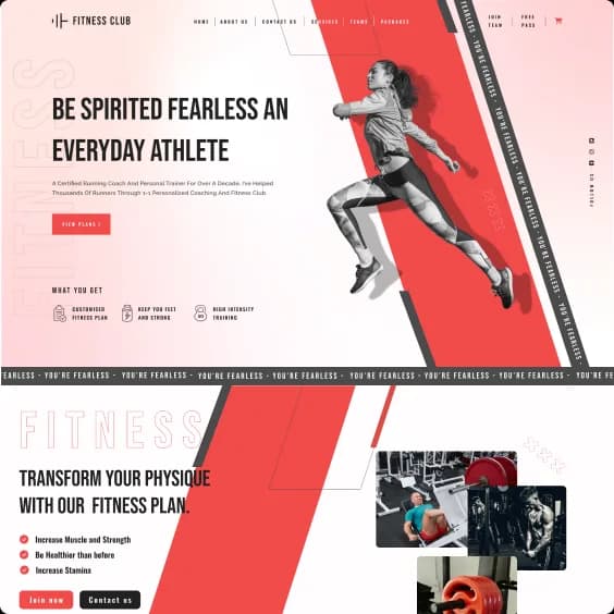 Fitness Club — Website Design